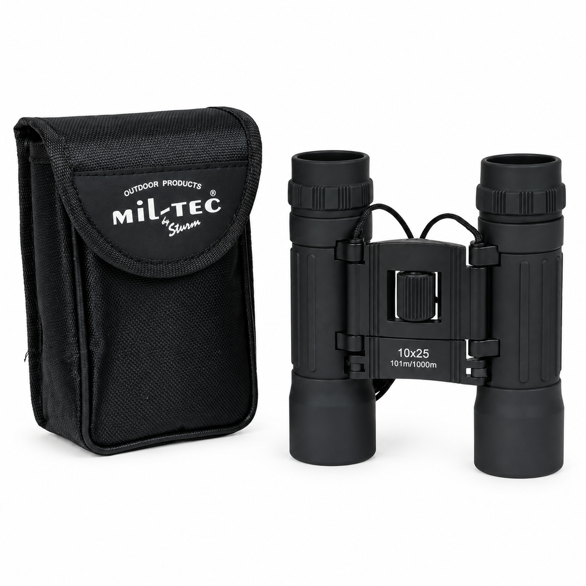 Mil-Tec 10×25 kompaktne binokkel – must