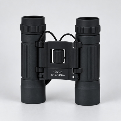 Mil-Tec 10×25 kompaktne binokkel – must